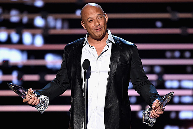 LOS ANGELES, CA - JANUARY 06: Actor Vin Diesel accepts the Favorite Movie and Favorite Action Movie awards for 'Furious 7' onstage during the People's Choice Awards 2016 at Microsoft Theater on January 6, 2016 in Los Angeles, California. (Photo by Kevin Winter/Getty Images)